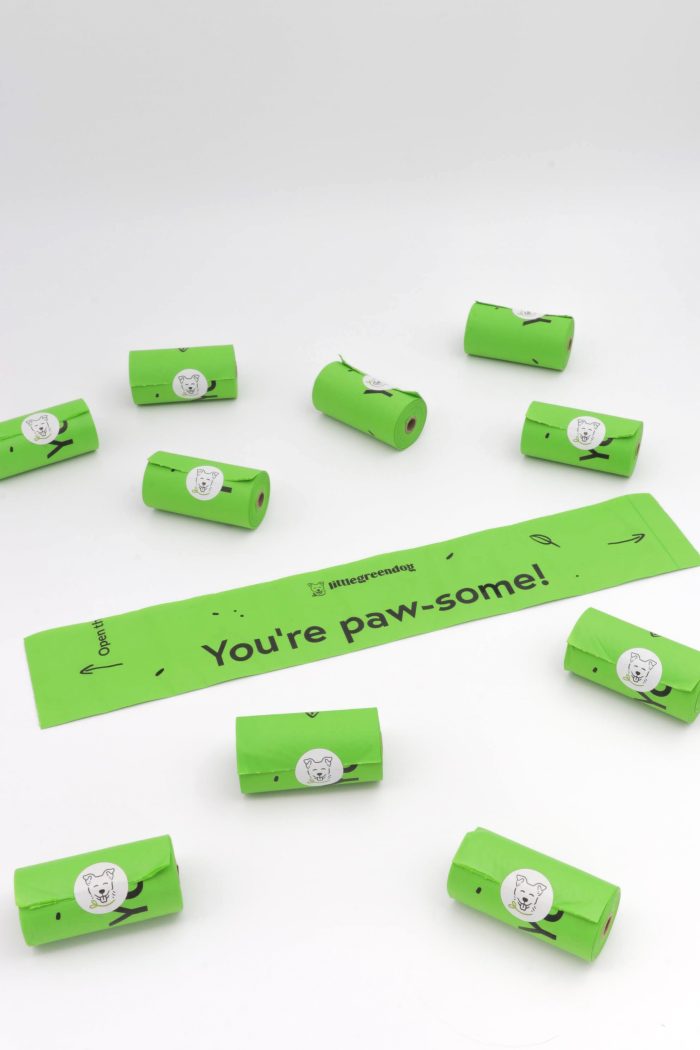 LITTLE GREEN DOG POOP BAGS SINGLE ROLL